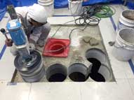 ダムウェイター,スラブ,コア抜き