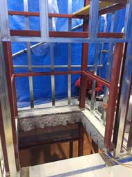 ダムウェーター用,鉄骨,下地組み