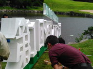 ゴルフ場,池,カルプ